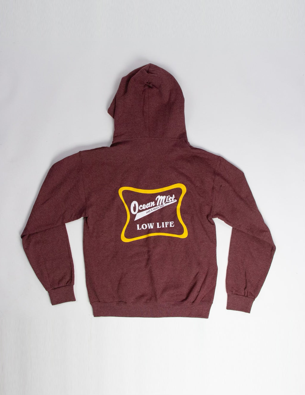 Low Life Pullover Hoodie - HEATHER MAROON