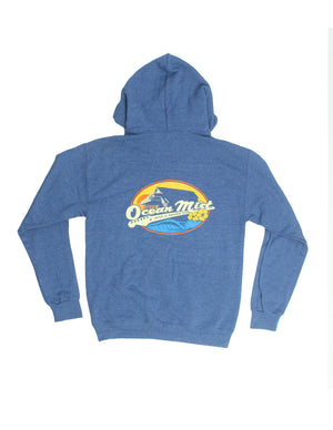 Colorful Logo Hoodie - HEATHER BLUE