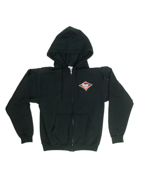 Full Zip Longboard Hoodie - BLACK