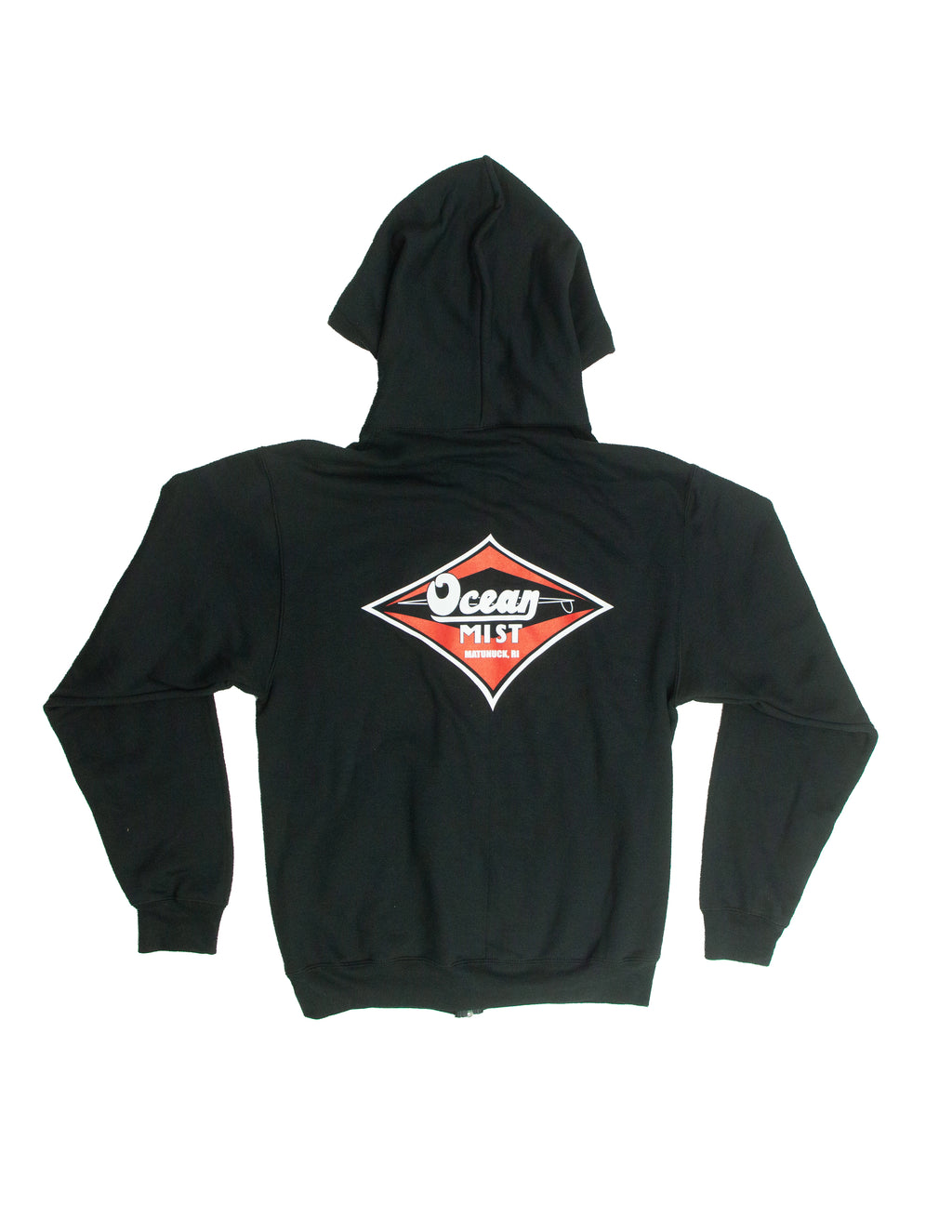 Full Zip Longboard Hoodie - BLACK