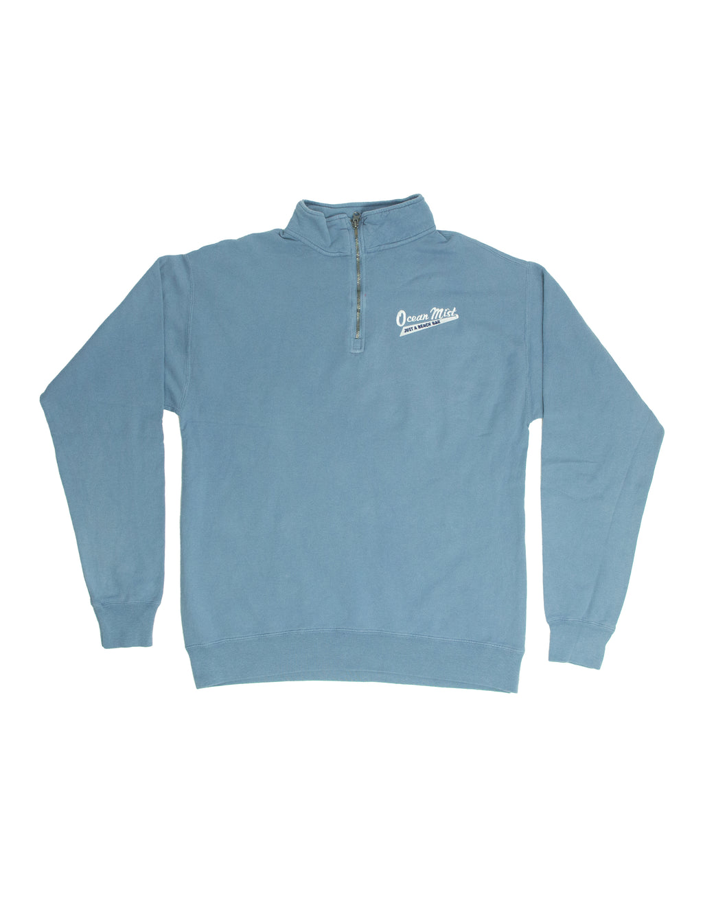 Comfort Wash 1/4 Zip Sweatshirt - BLUE JEAN